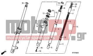 HONDA - CBR125RW (ED) 2007 - Suspension - FRONT FORK - 90544-283-000 - WASHER, SPECIAL, 8MM(SHOWA)