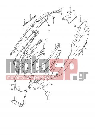 SUZUKI - UX150 (E2) Sixteen 2010 - Body Parts - FRAME COVER (MODEL L0) - 68131-20H00-VAL - EMBLEM