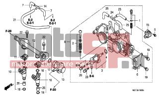 HONDA - FJS600A (ED) ABS Silver Wing 2003 - Engine/Transmission - THROTTLE BODY - 91301-PLC-000 - O-RING, 7.47X3.6