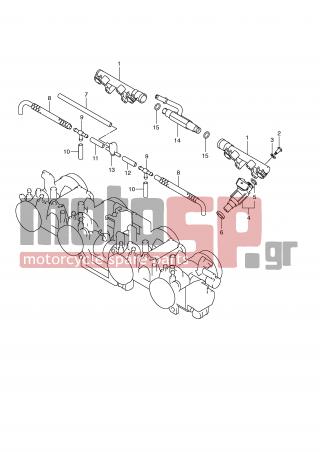 SUZUKI - GSF1250A (E2) 2008 - Engine/Transmission - THROTTLE BODY HOSE/JOINT - 15717-16G00-000 - O RING