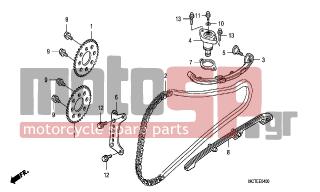 HONDA - FJS400D (ED) Silver Wing 2006 - Engine/Transmission - CAM CHAIN/TENSIONER - 14510-MCT-000 - TENSIONER COMP., CAM CHAIN