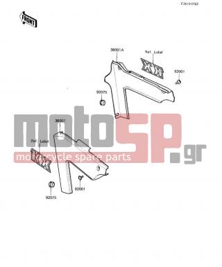 KAWASAKI - KX500 1983 - Body Parts - SIDE COVERS ('83 A1) - 36001-1146-6W - COVER-SIDE,L.H L.GREE