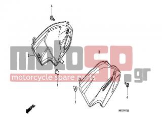 HONDA - CB600FA (ED)  2008 - Body Parts - SIDE COVER - 19113-MB1-870 - RUBBER, RADIATOR MOUNTING