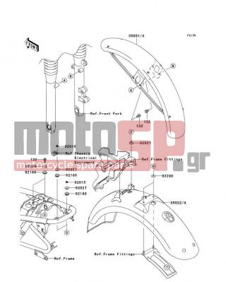 KAWASAKI - W800 (EUROPEAN) 2012 - Body Parts - Fenders - 92200-0283 - WASHER,6.5X20X1.6