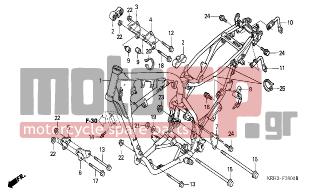 HONDA - XR125L (ED) 2005 - Frame - FRAME BODY - 50535-KPT-900 - PLATE, L. RR. ENGINE HANGER UPPER
