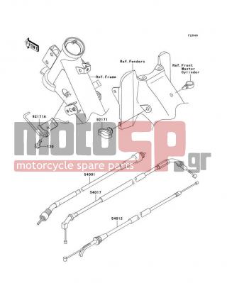 KAWASAKI - AN112 2011 -  - Cables - 54012-0137 - CABLE-THROTTLE