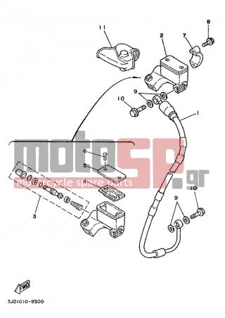 YAMAHA - YZ250 (EUR) 1989 - Brakes - FRONT MASTER CYLINDER - 56A-26372-00-00 - Cover, Handle Lever 1