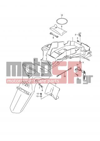 SUZUKI - DL1000 (E2) V-Strom 2007 - Body Parts - REAR FENDER - 09169-06071-000 - WASHER