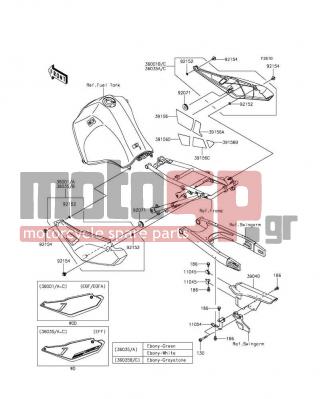 KAWASAKI - KLR™650 2016 - Body Parts - Side Covers/Chain Cover - 36001-0099-36K - COVER-SIDE,RH,M.C.GRAY