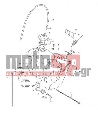 SUZUKI - RM250 (E2) 2002 - Body Parts - FUEL TANK - 09407-25402-000 - CLAMP, REAR
