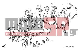 HONDA - CBR1100XX (ED) 1998 - Electrical - WIRE HARNESS (V/W) - 91594-SV4-003 - CLAMP, FUEL VENT PIPE