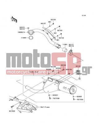 KAWASAKI - CANADA ONLY 2011 -  - Muffler(s) - 49107-0062 - COVER-EXHAUST PIPE