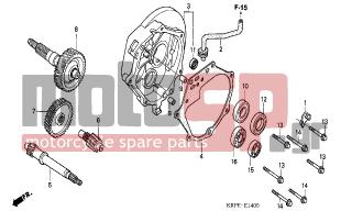 HONDA - SCV100 (ED) Lead 2003 - Κινητήρας/Κιβώτιο Ταχυτήτων - TRANSMISSION - 95701-0604000 - BOLT, FLANGE, 6X40