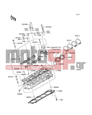KAWASAKI - CONCOURS® 14 ABS 2011 - Engine/Transmission - Cylinder Head - 49002-0014 - GUIDE-VALVE