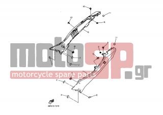 YAMAHA - XJ600S (EUR) 1994 - Body Parts - SIDE COVER / OIL TANK - 4BP-21721-01-6M - Cover, Side 2