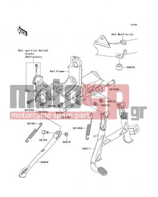 KAWASAKI - CONCOURS® 14 ABS 2011 -  - Stand(s) - 92145-1550 - SPRING,CENTER STAND