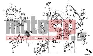 HONDA - CBR250R (ED) ABS   2011 - Engine/Transmission - RIGHT CRANKCASE COVER - 19120-KYJ-900 - PIPE COMP., WATER