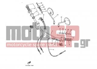 YAMAHA - XT 350 (GRC) 1991 - Frame - STEERING HANDLE CABLE - 30X-26302-00-00 - Throttle Cable Assy