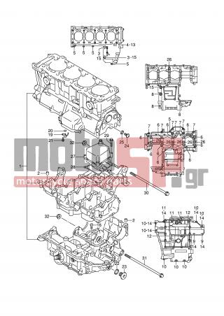SUZUKI - GSX-R1000 (E2) 2005 - Engine/Transmission - CRANKCASE - 09103-10041-000 - BOLT (10X215)