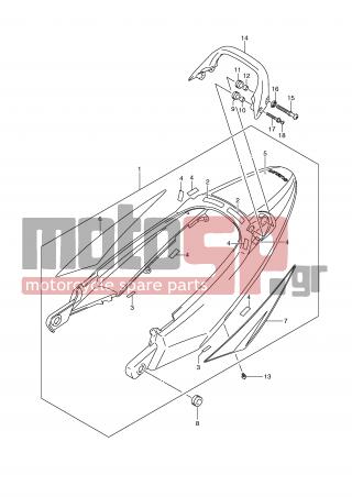 SUZUKI - GSXF650 (E2) 2010 - Body Parts - SEAT TAIL COVER (MODEL K8:CWH,EGR)