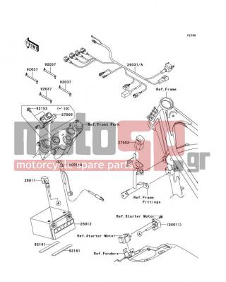 KAWASAKI - KLX®140 2011 -  - Chassis Electrical Equipment - 26011-0154 - WIRE-LEAD,BATTERY(-)