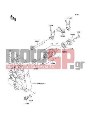 KAWASAKI - KLX®140L 2011 - Engine/Transmission - Gear Change Drum/Shift Fork(s) - 49047-1094 - ROD-SHIFT