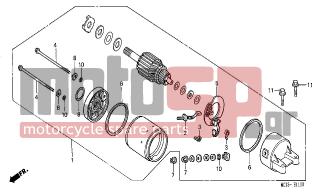 HONDA - FJS600A (ED) ABS Silver Wing 2003 - Electrical - STARTING MOTOR - 31205-MN4-008 - BOLT, SETTING