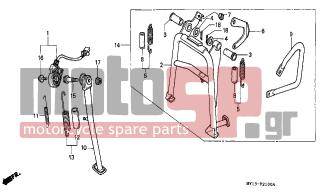 HONDA - XRV750 (IT) Africa Twin 1994 - Frame - STAND - 90203-MF9-710 - NUT, SIDE STAND