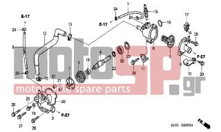 HONDA - SES150 (ED) 2004 - Engine/Transmission - WATER PUMP - 19316-KGF-910 - PLATE, THERMOSTAT COVER