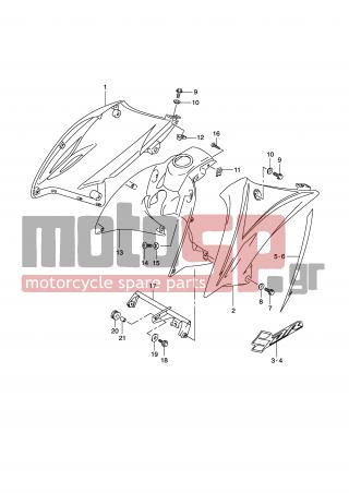 SUZUKI - DR125SM (E2) 2009 - Body Parts - FUEL TANK COVER - 03541-0512B-000 - SCREW