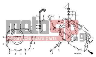 HONDA - XL700VA (ED)-ABS TransAlp 2008 - Κινητήρας/Κιβώτιο Ταχυτήτων - RIGHT CRANKCASE COVER - 11330-MFF-D00 - COVER COMP., R. CRANKCASE