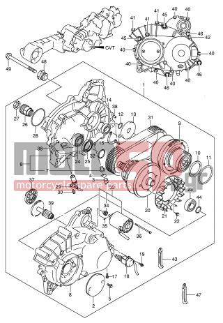 SUZUKI - AN650 (E2) Burgman 2004 - Engine/Transmission - CVT (MODEL K5) - 21932-10G00-000 - BOLT, CVT COVER (L:70)