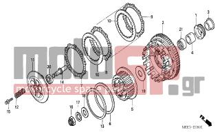 HONDA - CBR600RR (ED) 2003 - Engine/Transmission - CLUTCH - 22118-MEE-000 - GUIDE B, CLUTCH OUTER (2MM HOLE)