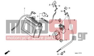 HONDA - VTR1000F (ED) 2002 - Electrical - BATTERY - 32601-MBB-640 - CABLE, BATTERY EARTH