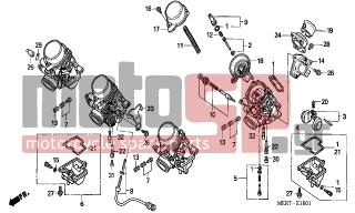 HONDA - CBF600S (ED) 2006 - Κινητήρας/Κιβώτιο Ταχυτήτων - CARBURETOR (COMPONENT PARTS)