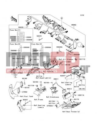 KAWASAKI - NINJA® ZX™-10R ABS 2011 -  - Chassis Electrical Equipment(KBF) - 26006-1080 - FUSE,MINI BLADE,30A,GREEN