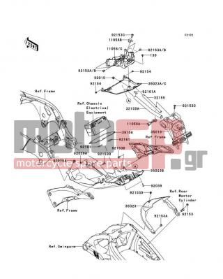 KAWASAKI - NINJA® ZX™-10R ABS 2011 - Body Parts - Rear Fender(s) - 35023-0188 - FENDER-REAR,INNER
