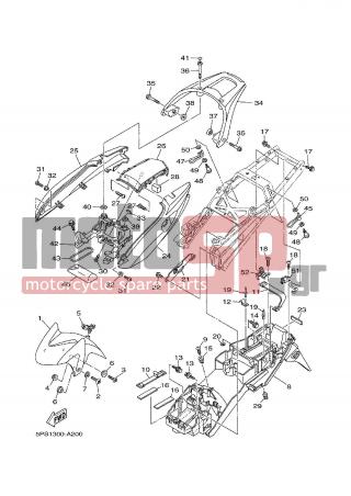 YAMAHA - TDM 900 (GRC) 2002 - Body Parts - FENDER - 5PS-2472K-00-4B - Cover, Tail 2