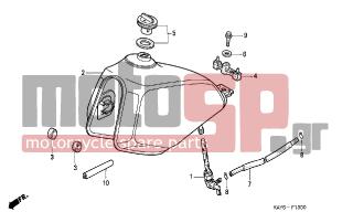 HONDA - NX125 (IT) 1995 - Body Parts - FUEL TANK - 17520-KAY-600 - TANK SUB ASSY., FUEL