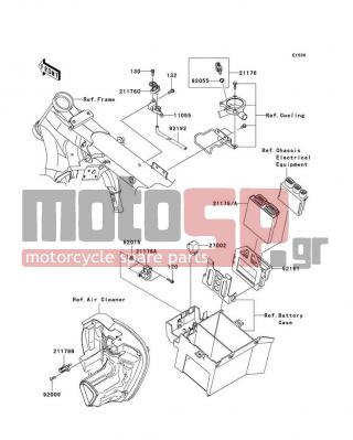 KAWASAKI - VULCAN® 1700 NOMAD™ 2011 - Engine/Transmission - Fuel Injection - 92009-1984 - SCREW,TAPPING,5X16