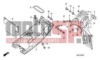 HONDA - CBF600S (ED) 2006 - Body Parts - REAR FENDER (CBF600S6/SA6/N6/NA6) - 50290-MZ7-000 - BAND, U-LOCK