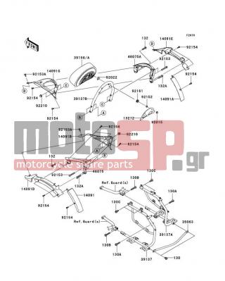 KAWASAKI - VULCAN® 1700 NOMAD™ 2011 - Body Parts - Saddlebags(Side Bag Bracket) - 132BA0835 - BOLT-FLANGED-SMALL,8X35