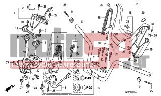 HONDA - FJS400D (ED) Silver Wing 2006 - Frame - HANDLE PIPE/HANDLE COVER - 35100-MCT-691 - SWITCH ASSY., COMBINATION & LOCK