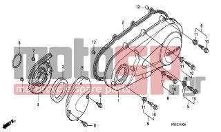 HONDA - FES150A (ED) ABS 2007 - Engine/Transmission - LEFT CRANKCASE COVER - 90006-GAH-A00 - BOLT ASSY., SPECIAL, 6X27