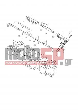 SUZUKI - GSXF650 (E2) 2010 - Engine/Transmission - THROTTLE BODY HOSE/JOINT -  - DELIVERY PIPE ASSY 