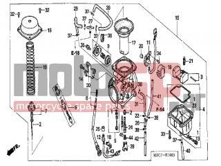HONDA - FMX650 (ED) 2005 - Κινητήρας/Κιβώτιο Ταχυτήτων - CARBURETOR  - 93500-040141A - SCREW, PAN, 4X14