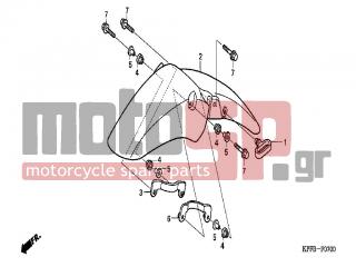 HONDA - CBF250 (ED) 2004 - Body Parts - FRONT FENDER - 61103-KPF-910 - RUBBER, FR. FENDER MOUNTING