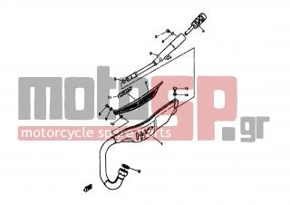 YAMAHA - TY50 (EUR) 1978 - Exhaust - EXHAUST - 538-14718-00-E1 - Protector,muffler Chappy Red