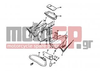 YAMAHA - XJ650 (EUR) 1980 - Body Parts - SIDE COVER TOOL - 4K0-21711-00-4H - Cover,side (l.h) Cardinal Red