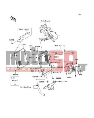 KAWASAKI - VULCAN® 1700 VOYAGER® ABS 2011 - Κινητήρας/Κιβώτιο Ταχυτήτων - Radiator(B9F-BBF)